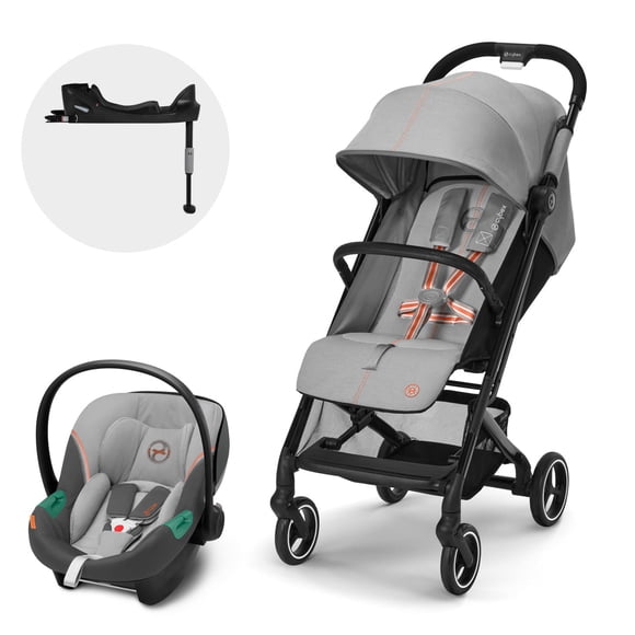 Coche Travel System Beezy Gris + Aton S2 + Base Isofix