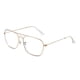 thumbnail image 1 of Gafas de ordenador JM Aviator Square Anti Blue con marco dorado claro, 1 of 7