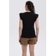 thumbnail image 2 of Polera Mujer Vuelos Rib Lisa Negro, 2 of 4