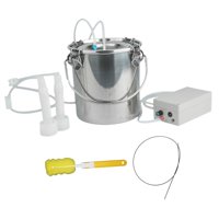 Magideal - Máquina De Ordeño De 5L, Bomba De Vacío De Pulsación, Ordeñador De Cabra, Cubo De Acero Inoxidable, Ordeñador De Ovejas Y Cabras, Para Ganado, Cabras A