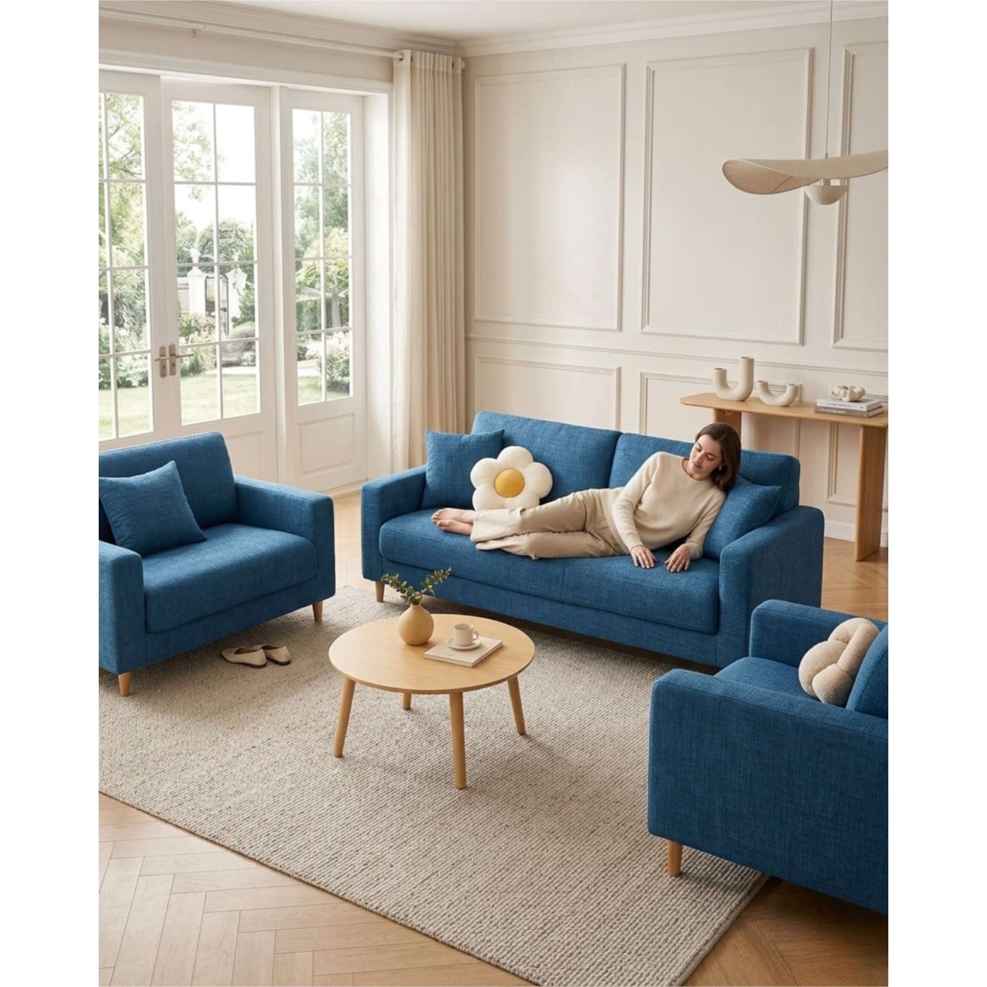 Myl Todo Hogar - Set Cubre Sillón 3+1+1 Protector De Tela Reforzada - Lavable Y Resistente