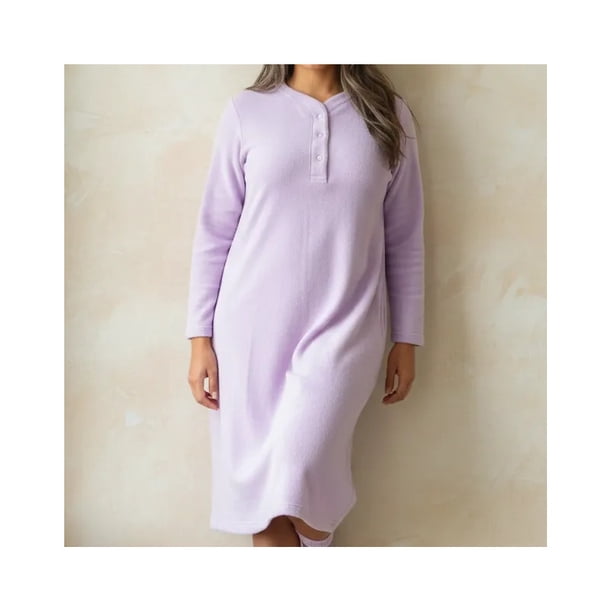 Pack 3 Camisas De Dormir Mujer Polar Manga Larga