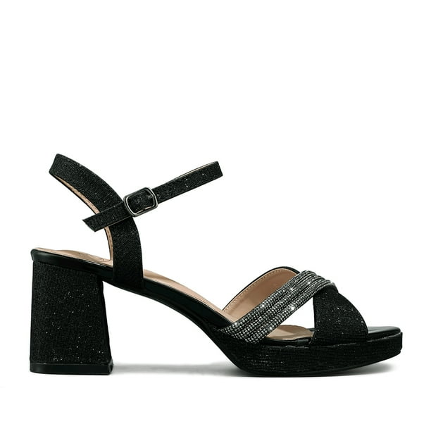 Sandalia Taco De Moda Con Pedrería Mujer Weide You536