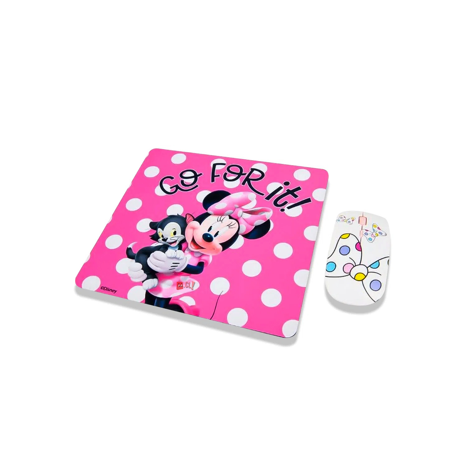 Disney - Kit Mouse Inalámbrico + Mouse Pad Diseño Minnie Rosa - Ps