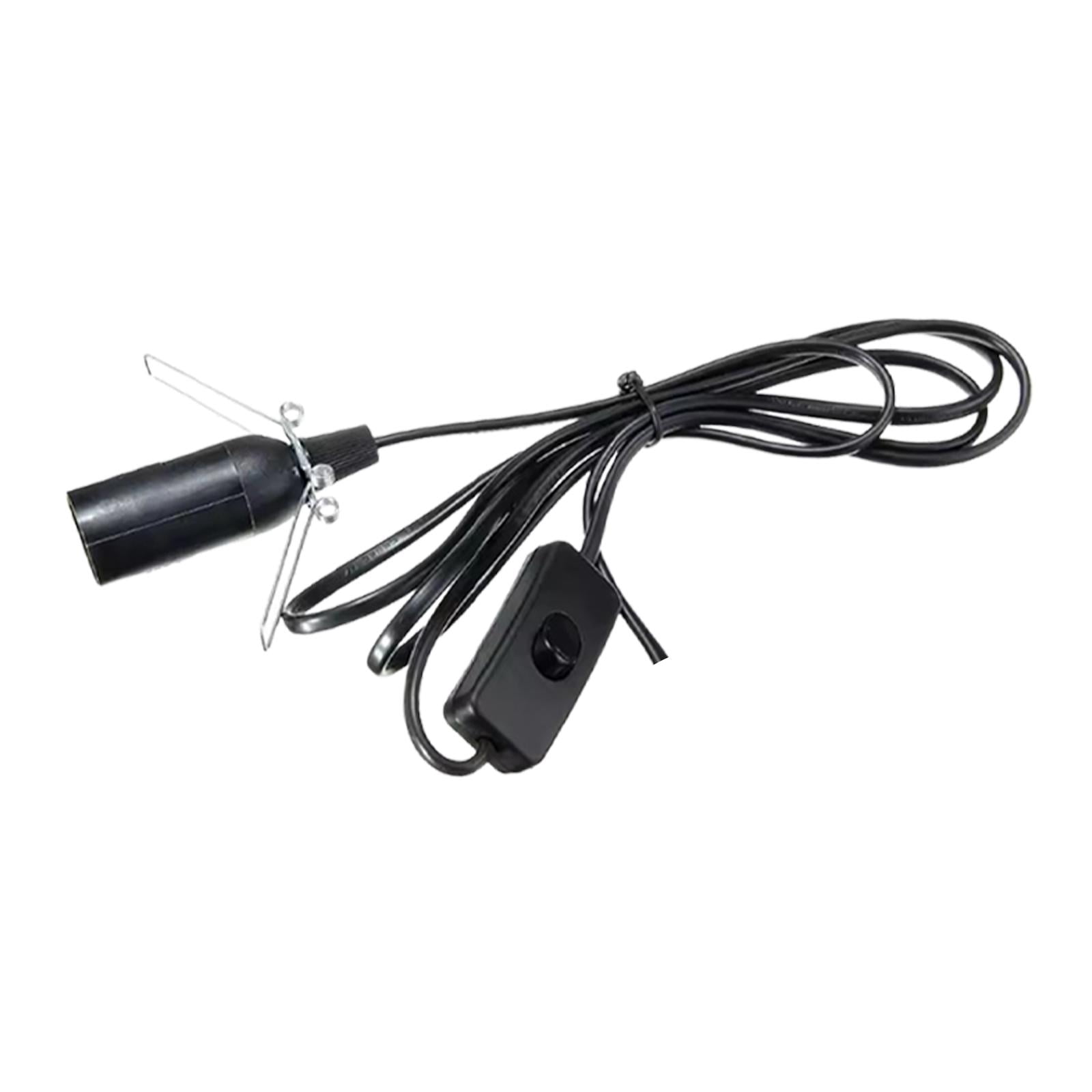 Ioensy - Portalámparas E14 Para Decoración, Reparación De Lámparas De Sal, Para Pasillo, Bar, Escritorio, Color Negro