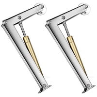Xusx111 - Paquete De 2 Elevadores Neumáticos De Tapa (200N / 44Lb), Bisagra De Soporte De Tapa De Muelles De Gas Pesados, Con Cierre Suave, Perfecto Para Tapas Pesadas