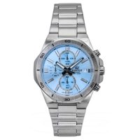 Casio - Reloj Edifice Standard Cronógrafo Análogo Acero Inoxidable Esfera Azul Cuarzo Efv-640D-2Bv 100M Para Hombre