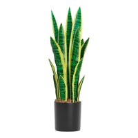 Fliperex - Planta Artificial Lengua De Suegra Planta Sansevieria Flores