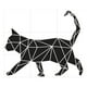 thumbnail image 1 of Decomural Abstract Polygonal Geometric Cat WS-80090, 1 of 2