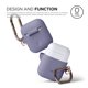 thumbnail image 2 of Funda de silicona elago para AirPods con llavero Lavanda gris, 2 of 8