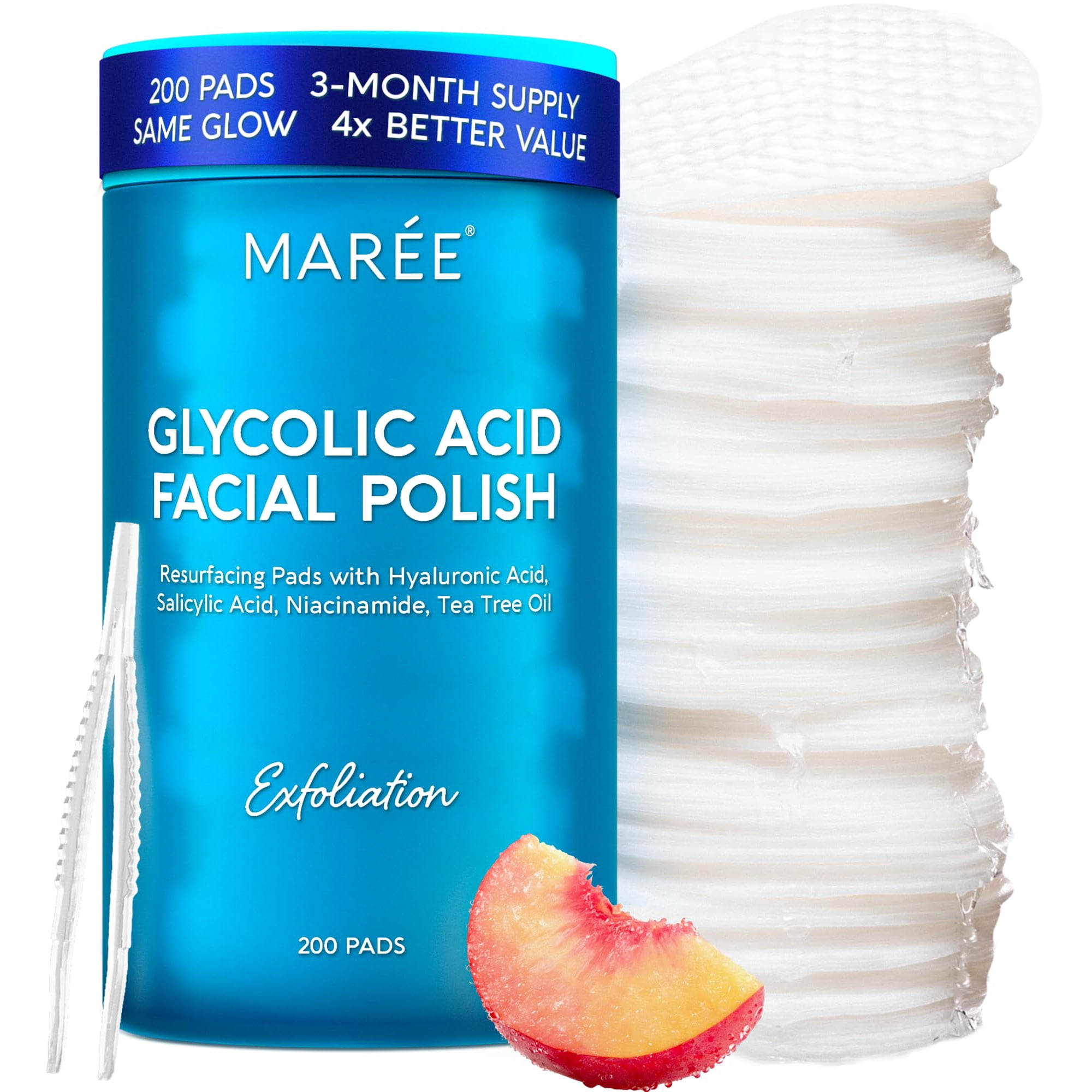 Almohadillas Exfoliantes Maree Glycolic Acid 200 Almohadillas Tónicas Para Rostro