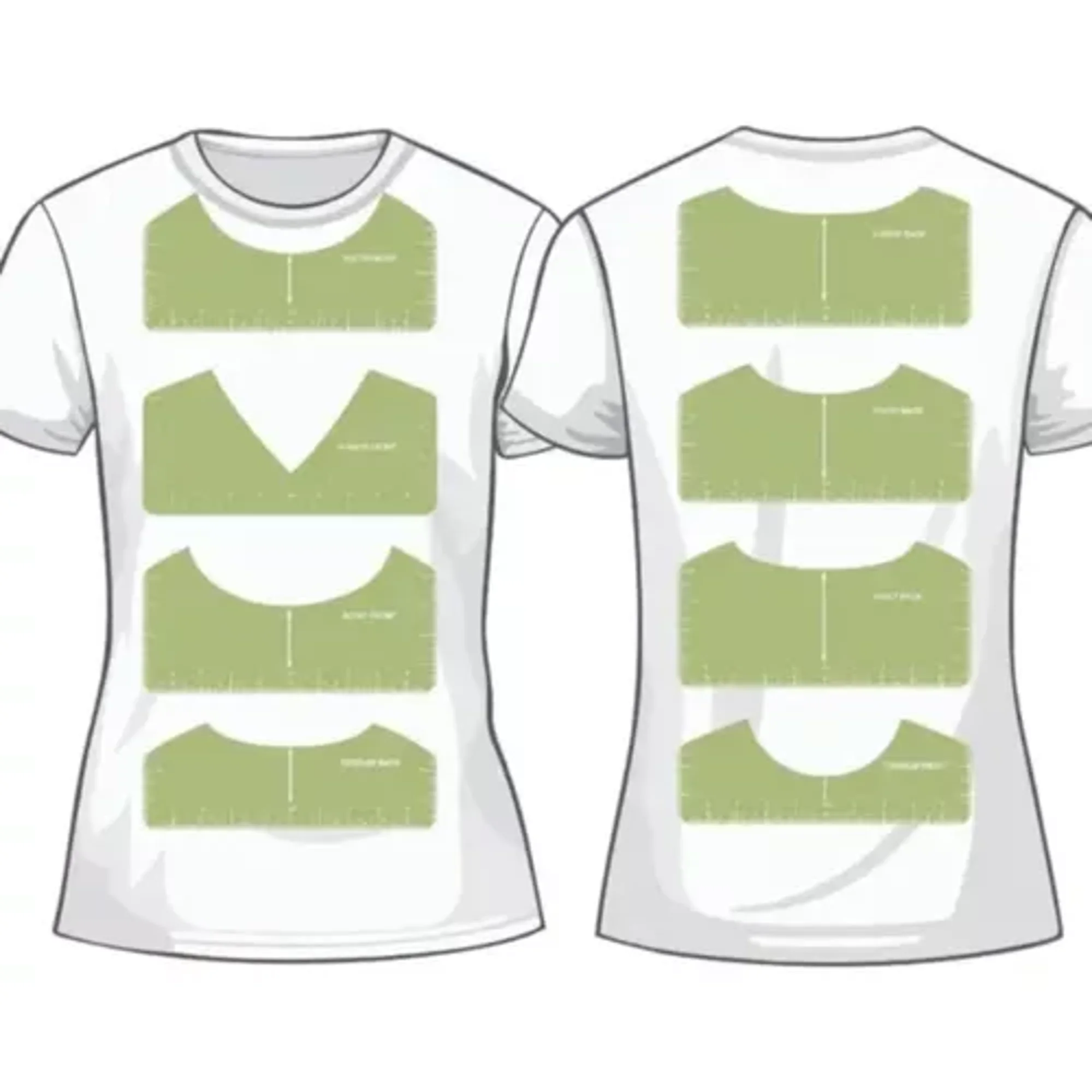 Creaprint - Plantillas Alineadora Polera Regla Centrado Herramienta