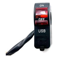 Genérico - Botón Swicht On-Off C/ Usb Incluido Para Manubrio Moto 22Mm
