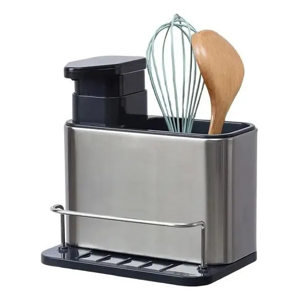 Genérico - Dispensador Jabón Gel Acero Inoxidable Con Soporte Esponja