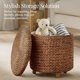 thumbnail image 3 of Puf Best Choice Products redondo de 45 cm con almacenamiento, acabado castaño, 3 of 8