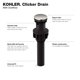 thumbnail image 2 of Clicker Drain Kohler RH1274364-BN con rebose en níquel cepillado, 2 of 2
