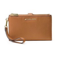 Billetera Michael Kors Con Doble Cremallera, Café