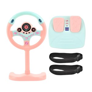 Bothyi - Volante De Simulación De Juguete, Juguetes Eléctricos, Juego De Simulación Para Niños, Volante Para Bebé, Color Rosa