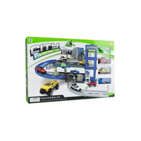 Genérico - Juego De Estacionamiento Super City De 26 Piezas Con 2 Autos Multicolor