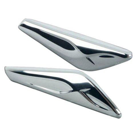 Magideal - 2 Piezas Finisher Trim Para Automóvil Reemplazo De Panel Lateral Delantero Y Marcador Lateral En Acabado Cromado Compatible Con Ensamblaje