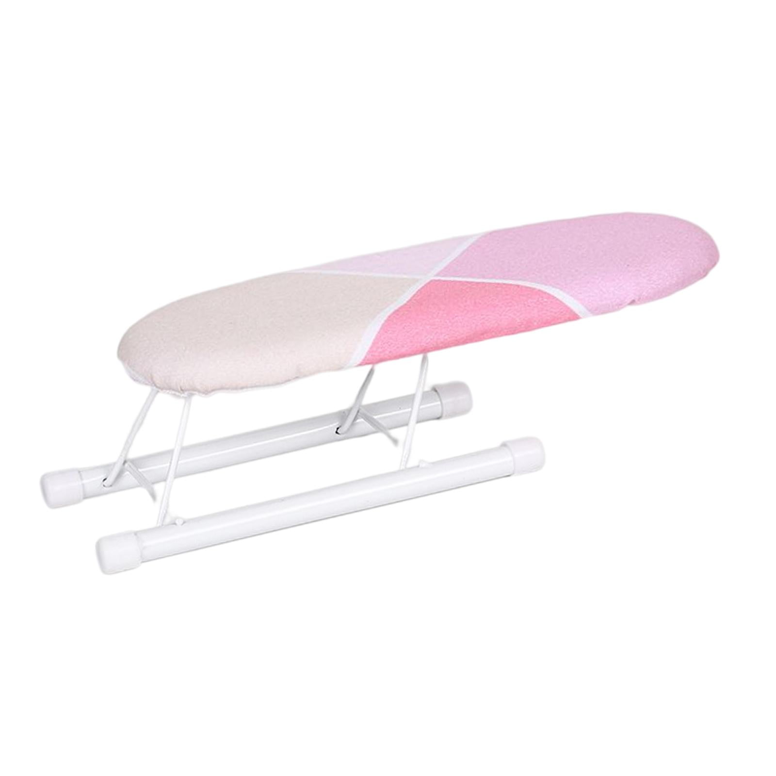 Magideal - Tabla De Planchar De Acero Para Mesa, Patas Plegables Compactas Con Cubierta De Tabla Resistente Al Calor, Antideslizante Para Lavandería, Dormitorio, , Rosado
