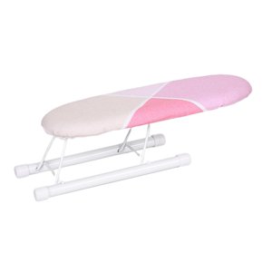 Magideal - Tabla De Planchar De Acero Para Mesa, Patas Plegables Compactas Con Cubierta De Tabla Resistente Al Calor, Antideslizante Para Lavandería, Dormitorio, , Rosado