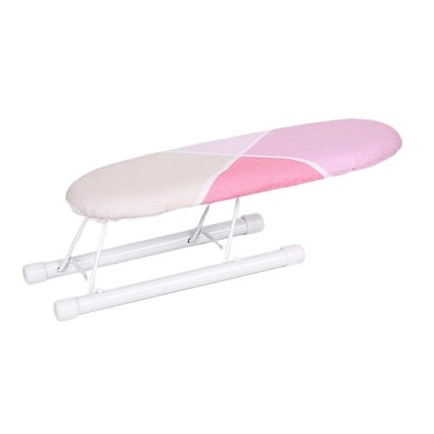 Magideal - Tabla De Planchar De Acero Para Mesa, Patas Plegables Compactas Con Cubierta De Tabla Resistente Al Calor, Antideslizante Para Lavandería, Dormitorio, , Rosado