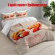 thumbnail image 1 of 3pcs Flame Numbers 6 and 7 Themed Bedding Set | 1 Duvet Cover + 2 Pillowcases Polyester, 1 of 5