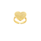 thumbnail image 1 of Anillo Ajustable Corazón Texturizado con Baño de Oro 18K., 1 of 3