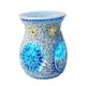 thumbnail image 1 of Quemador De Aceite De Vidrio De Mosaico Azul, 1 of 3