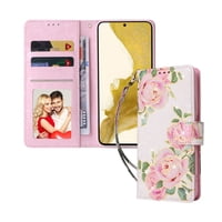 Foxdock Funda Tipo Cartera Floral Para Samsung Galaxy S20 Plus ,Funda Con Tapa De Cuero Pu, Protección Antigolpes Con Ranuras Para Tarjetas Y Soporte