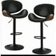 thumbnail image 1 of Pack 2 Sillas Bar Taburete Madera PU Negro/Negro Cisne, 1 of 4