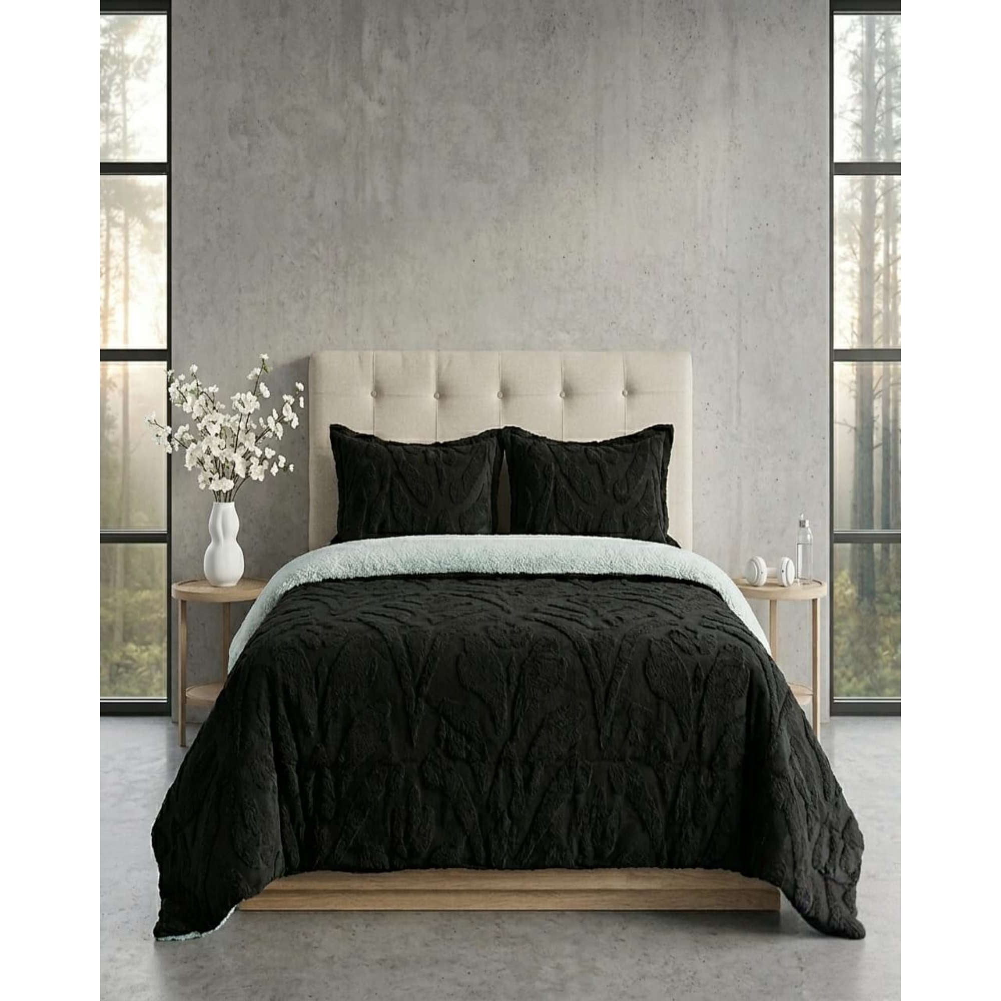 Myl Todo Para El Hogar - Cubrecama Plaza Y Media Sherpa Jacquard Cubrecama Plaza Y Media Invierno Sherpa Jacquard Extra Suavedeluxe