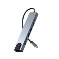 Magideal - Estación De Acoplamiento Usb C Divisor Usb C Adaptador Usb C A Hdmi 8 En 1 Tipo Concentrador C