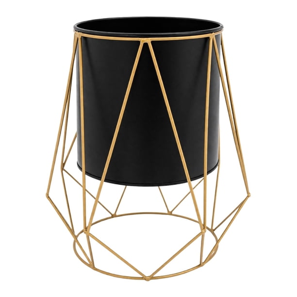 Porta Macetero Pedestal Maceta Plantas Metalico Decorativo negro