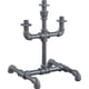 thumbnail image 1 of Portavelas ACME Brantley Pipe Design con marco de metal gris, 1 of 8