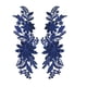 thumbnail image 3 of 2 Apliques De Encaje Con Bordado De Flores Para Boda, Vestido De Fiesta, Ropa, Azul Oscuro, 3 of 5