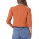 thumbnail image 3 of INSPIRE CHIC Chaquetas de Jean de Mezclilla Recortadas sin Cuello de Manga 3/4 para Mujer Naranja Oscuro M, 3 of 5