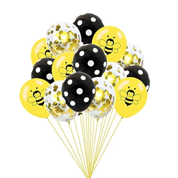 Globos Pink Forest Día Feliz Abeja 15 Pzs Látex 30 cm