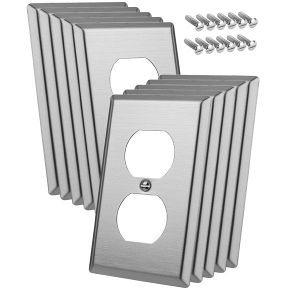 Placa de pared Bates Choice 11 cm × 7 cm, paquete de 10, acero inoxidable