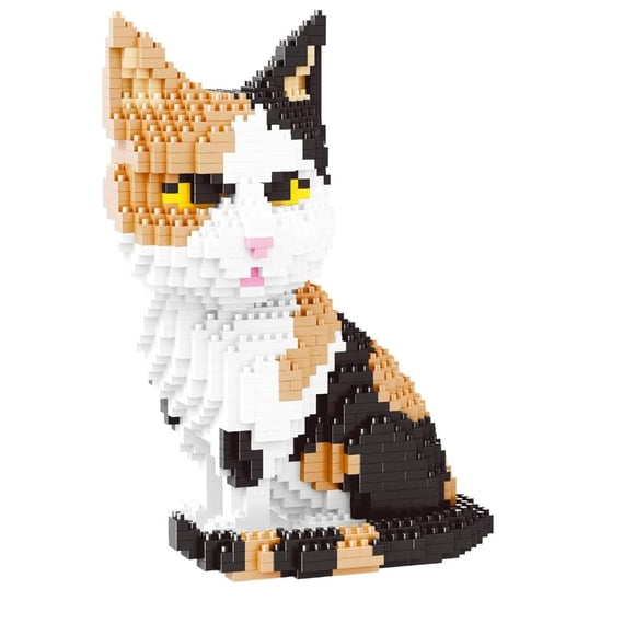 Rompecabezas 3d Gato Calicó 1300 Piezas De Bloques
