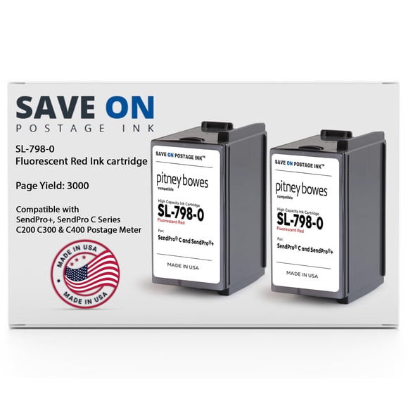 Cartucho de tinta Save On Postage SL-798-0 rojo fluorescente 2