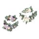 thumbnail image 3 of Hojas Verdes Botín De Flores Artificiales Para Bodas Blanco Púrpura Beige, 3 of 5
