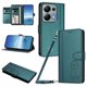 thumbnail image 1 of Funda Cartera Trébol para Xiaomi Redmi Note 13 Pro 4G con Ranuras Tarjetas y Carga Inalámbrica Verde oscuro, 1 of 6