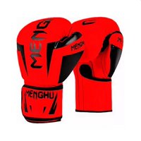 Guantes De Box Menghu Tigre Series Artes Marciales - Rojo 12 Onz