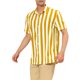 thumbnail image 4 of INSPIRE CHIC Camisa de Rayas para Hombre de Manga Corta con Bloque de Color y Botones para Playa L Amarillo, 4 of 7
