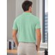 thumbnail image 3 of INSPIRE CHIC Camisa Polo de Hombre de Manga Corta Elástica Sólida Casual para Golf XL Verde, 3 of 5