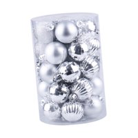 Bothyi - 34X Bolas De Navidad Adornos Colgantes Decorativos Para Bodas Festivas Plata