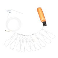 Magideal - Soporte De Larguero De Pesca, Bloqueo De Hebilla De Pescado Vivo Con Flotador, Bloqueo De Cuerda De Alambre De Pescado Grande, Larguero De Pescado, 10 Broches