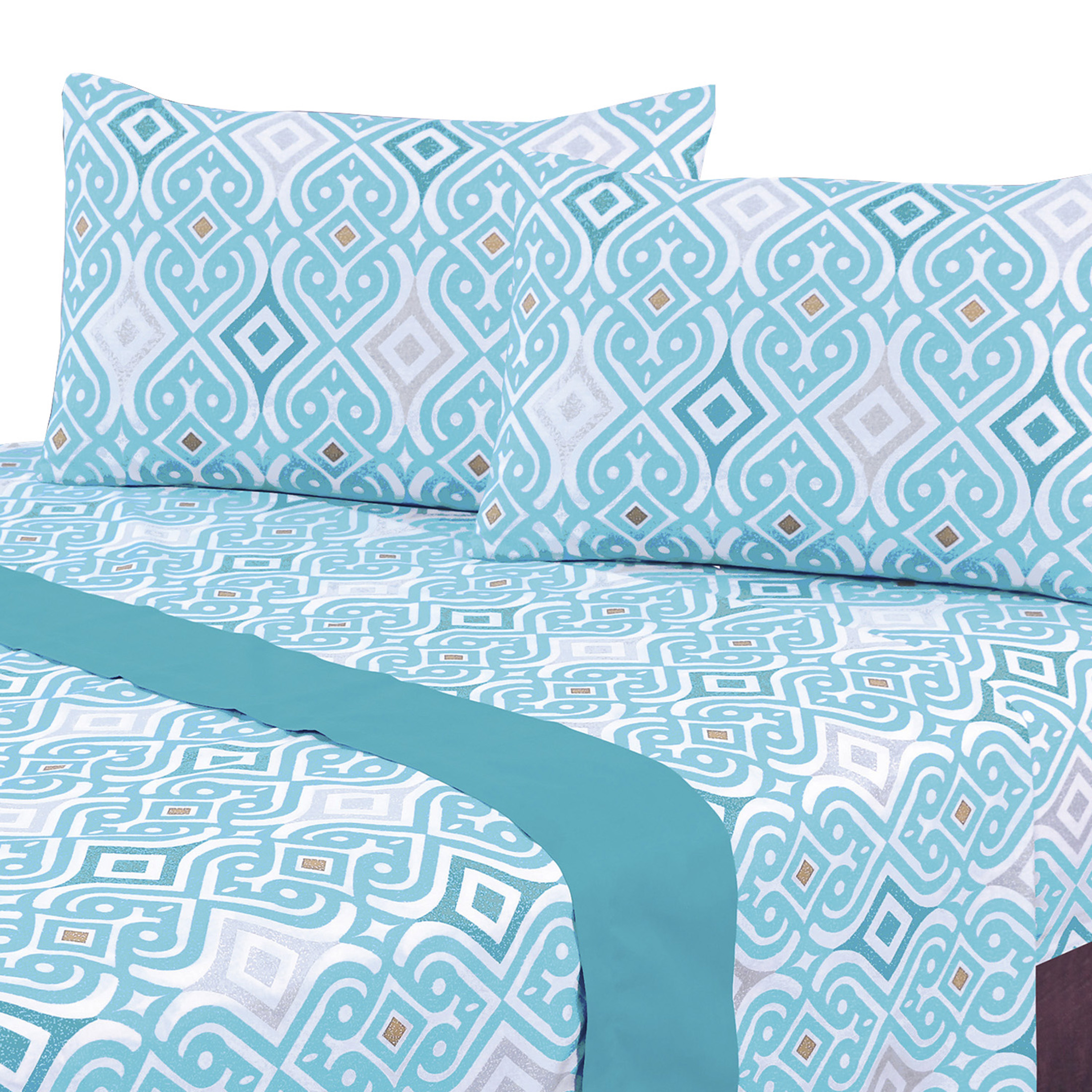 Mallorca - Juego De Sábanas T144 Morocco Turquesa King